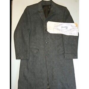 Wool Coat Tweed Herringbone lined Mens Sz 46-48 L Heirloom Corporate Heavy XL-2X